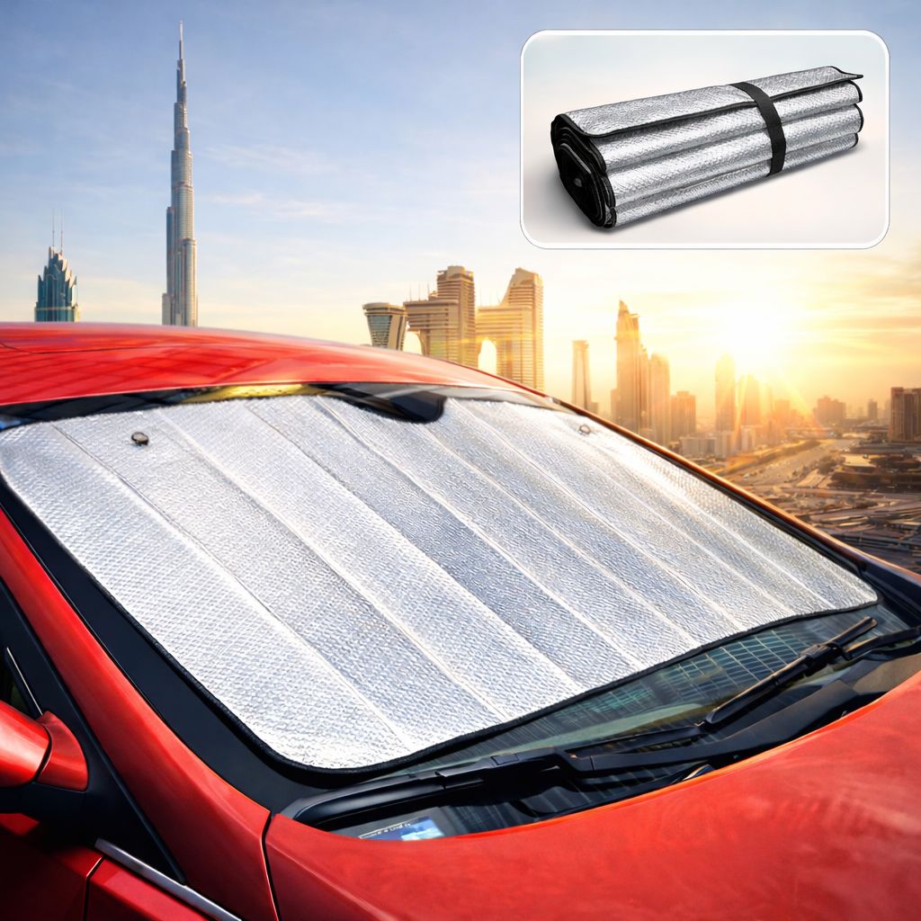 foldable car windshield sun shade (UV heat block)