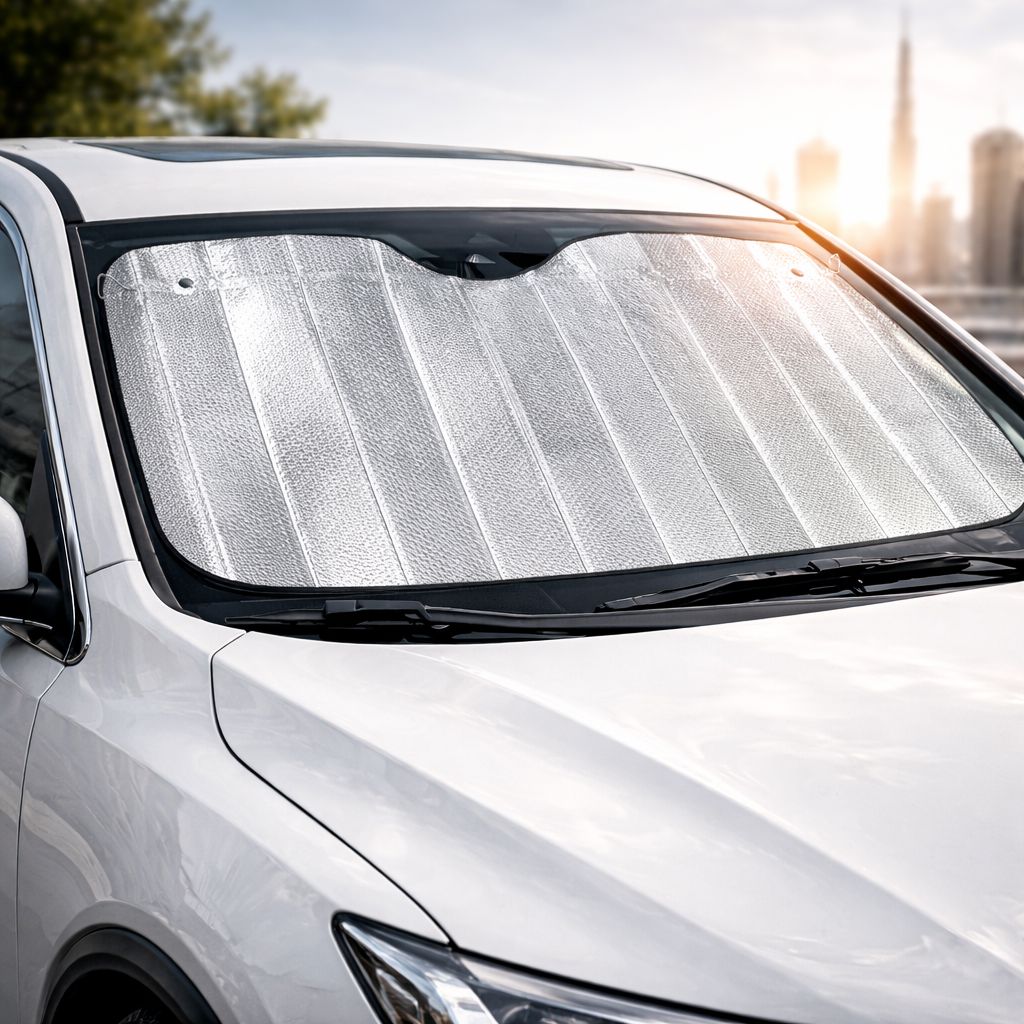 foldable car windshield sun shade (UV heat block)