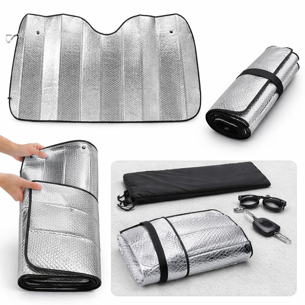foldable car windshield sun shade (UV heat block)